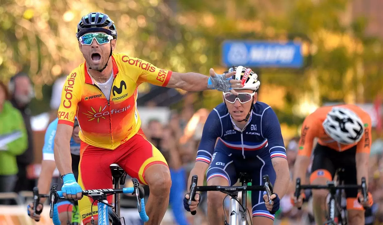 Alejandro Valverde, campeón del mundo de ciclismo 2018, tras varios intentos fallidos