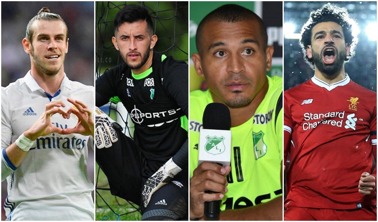 Gareth Bale, Camilo Vargas, Macnelly Torres y Mohamed Salah