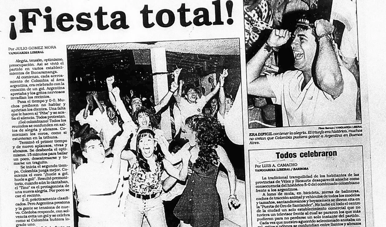 El diario Vanguardia Liberal y las reacciones por el triunfo de Colombia ante Argentina 5-0 