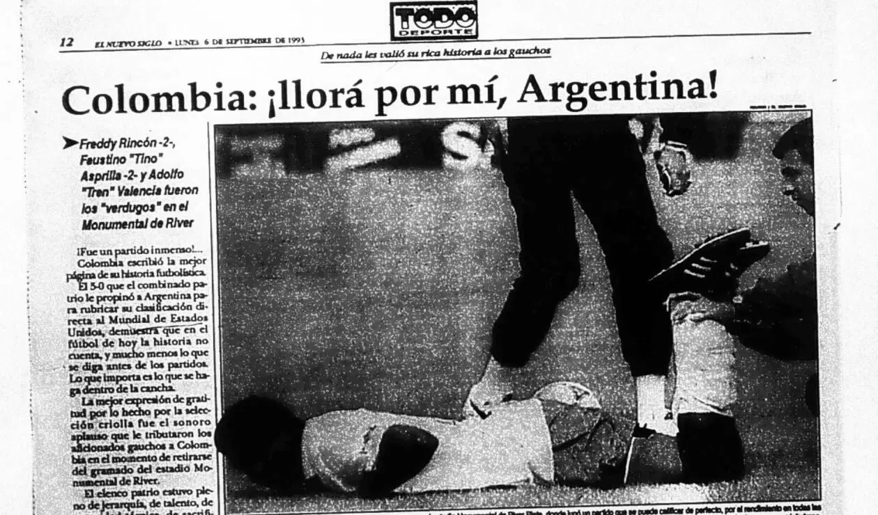 El diario El Nuevo Siglo y las reacciones por el triunfo de Colombia ante Argentina 5-0 