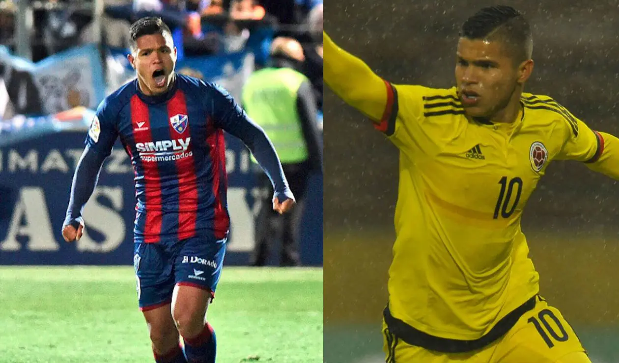Juan Camilo 'Cucho' Hernández, en el Huesca y la Selección Colombia