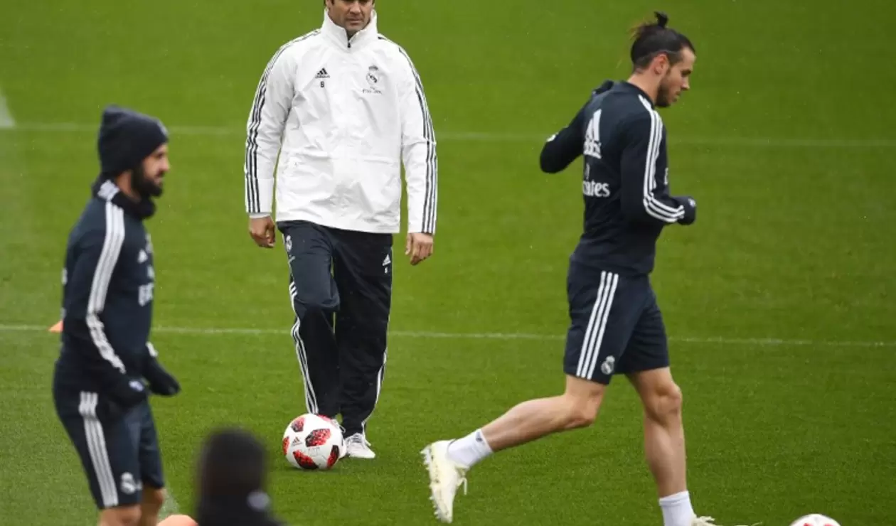 Santiago Solari, primer entrenamiento dirigiendo el Real Madrid