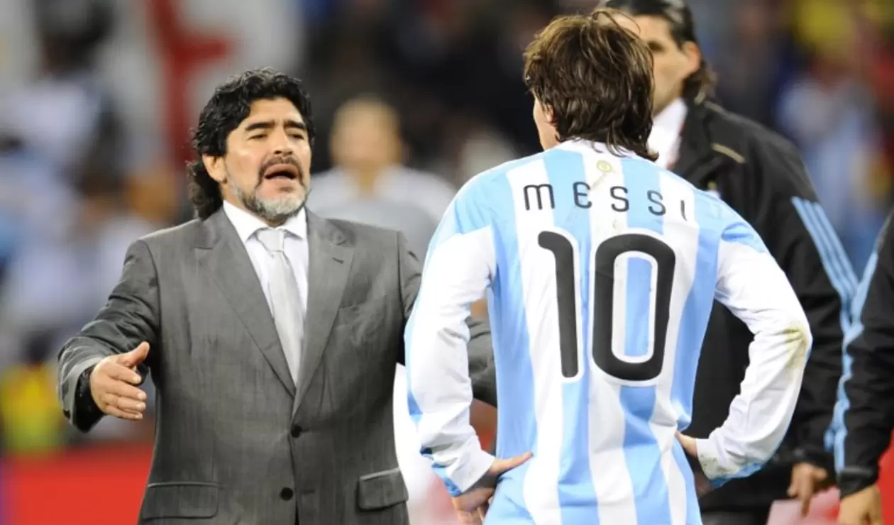 Maradona y Lionel Messi 