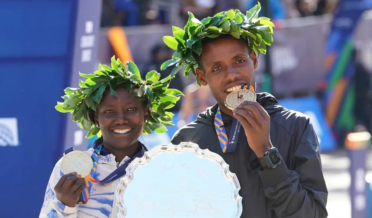 Lelisa Desisa y Mary Keitany, vencedores en la maratón de N.Y. 2018
