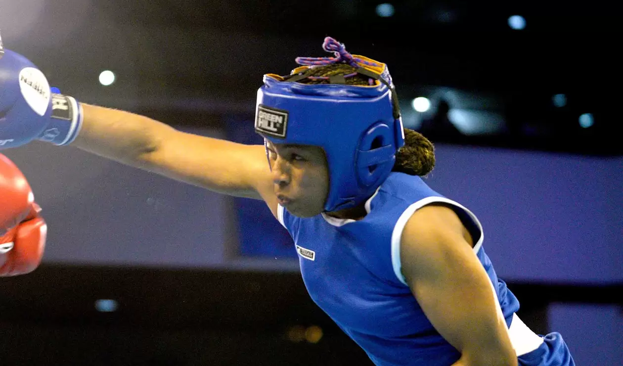 Jessica Caicedo en Mundial de Boxeo en Nueva Deli