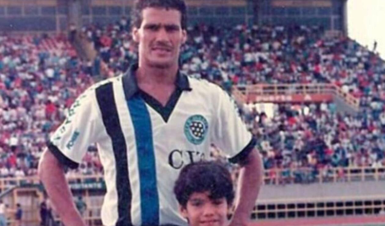 Falcao García de niño junto a su padre, Radamel García