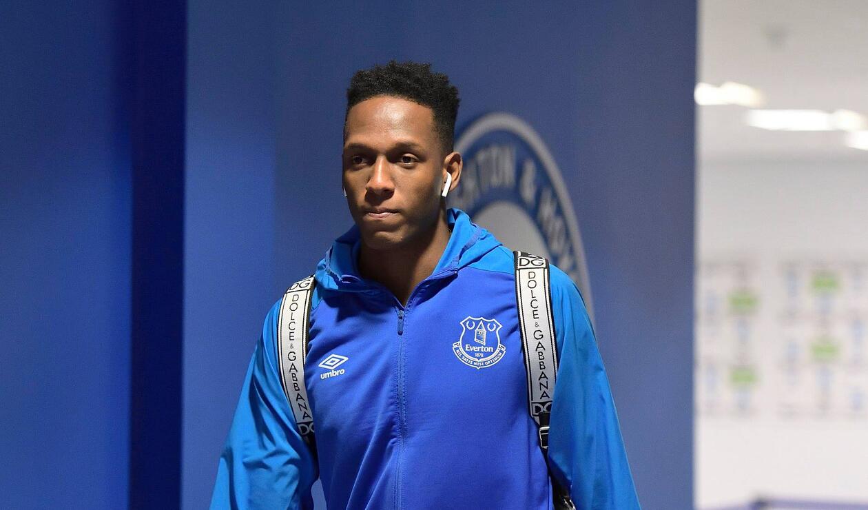 Yerry Mina volvió a ser suplente con el Everton de la Premier League