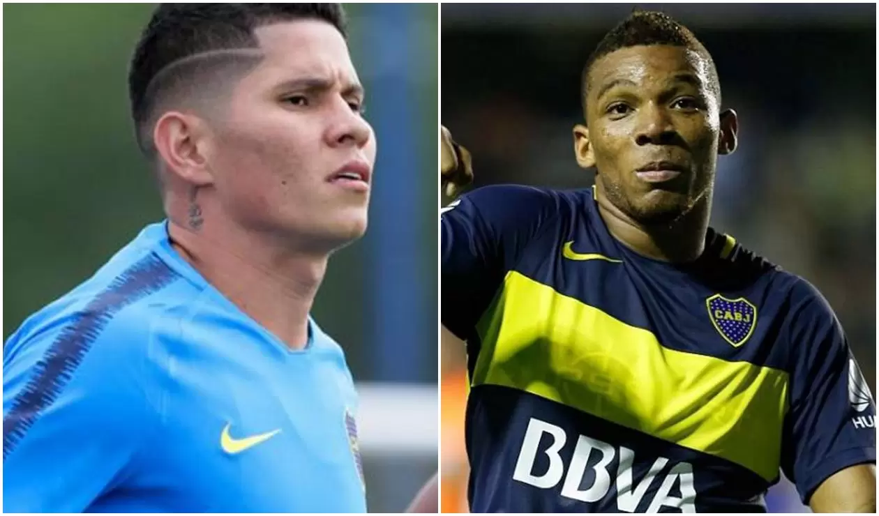 Campuzano y Fabra, jugadores colombianos que juegan en Boca Juniors