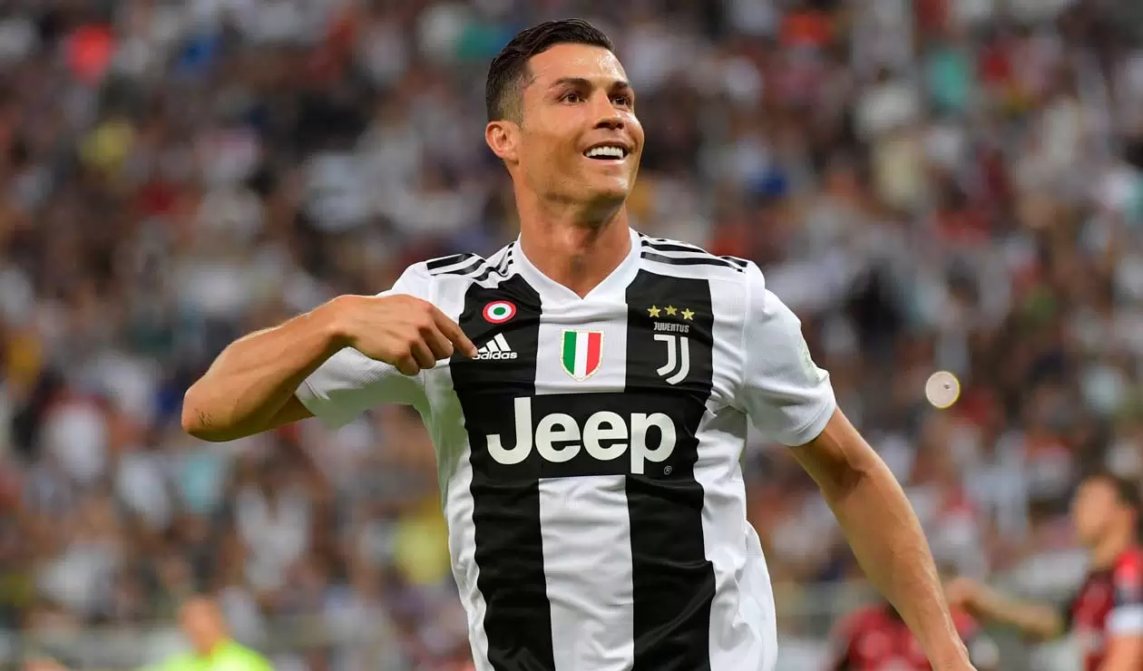 Cristiano Ronaldo, la gran estrella de la Juventus de Italia en la Serie A