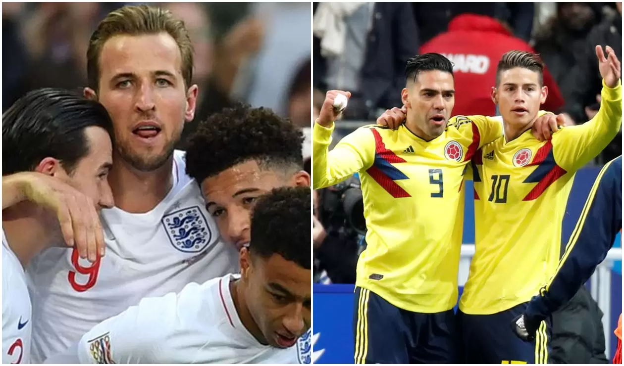 Inglaterra - Colombia, selecciones de fútbol