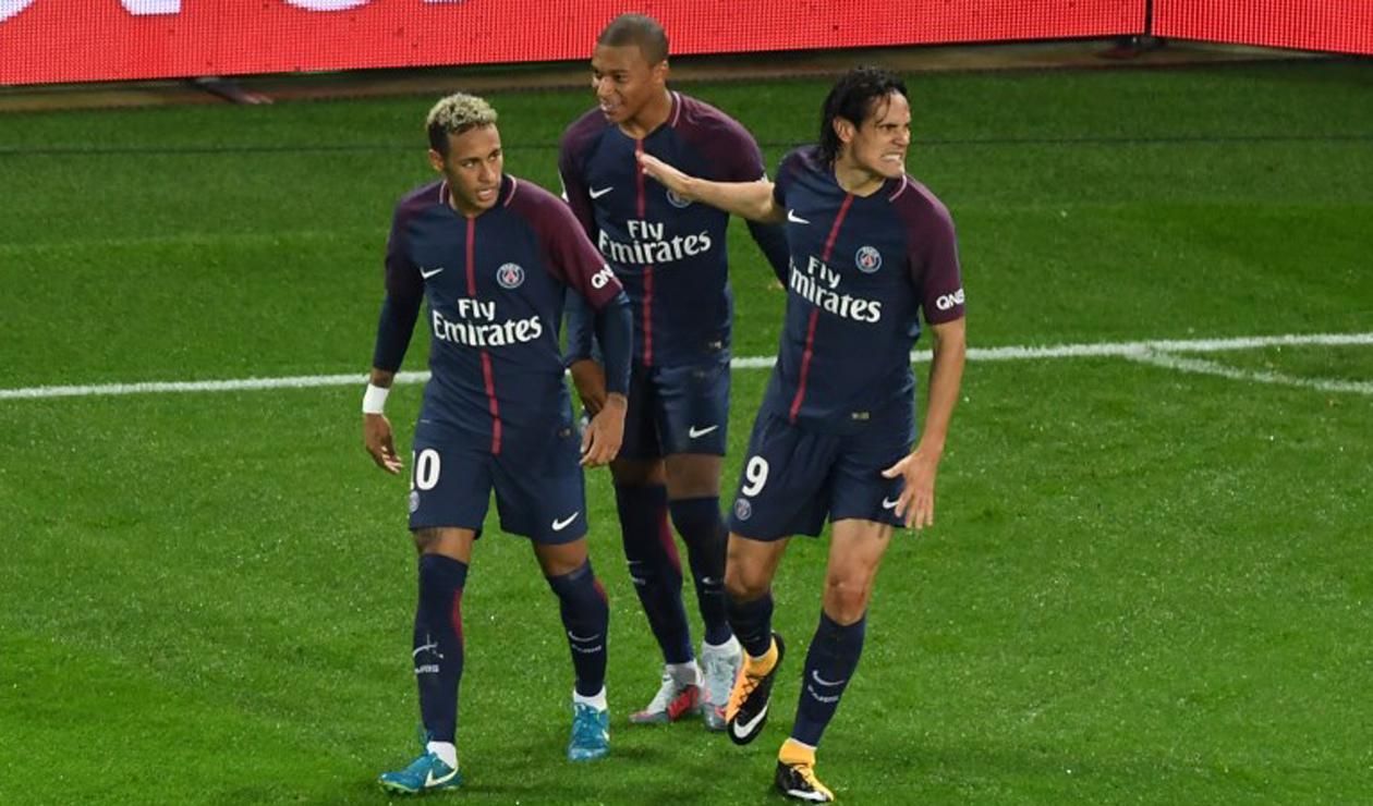 Neymar, Cavani y Mbappé
