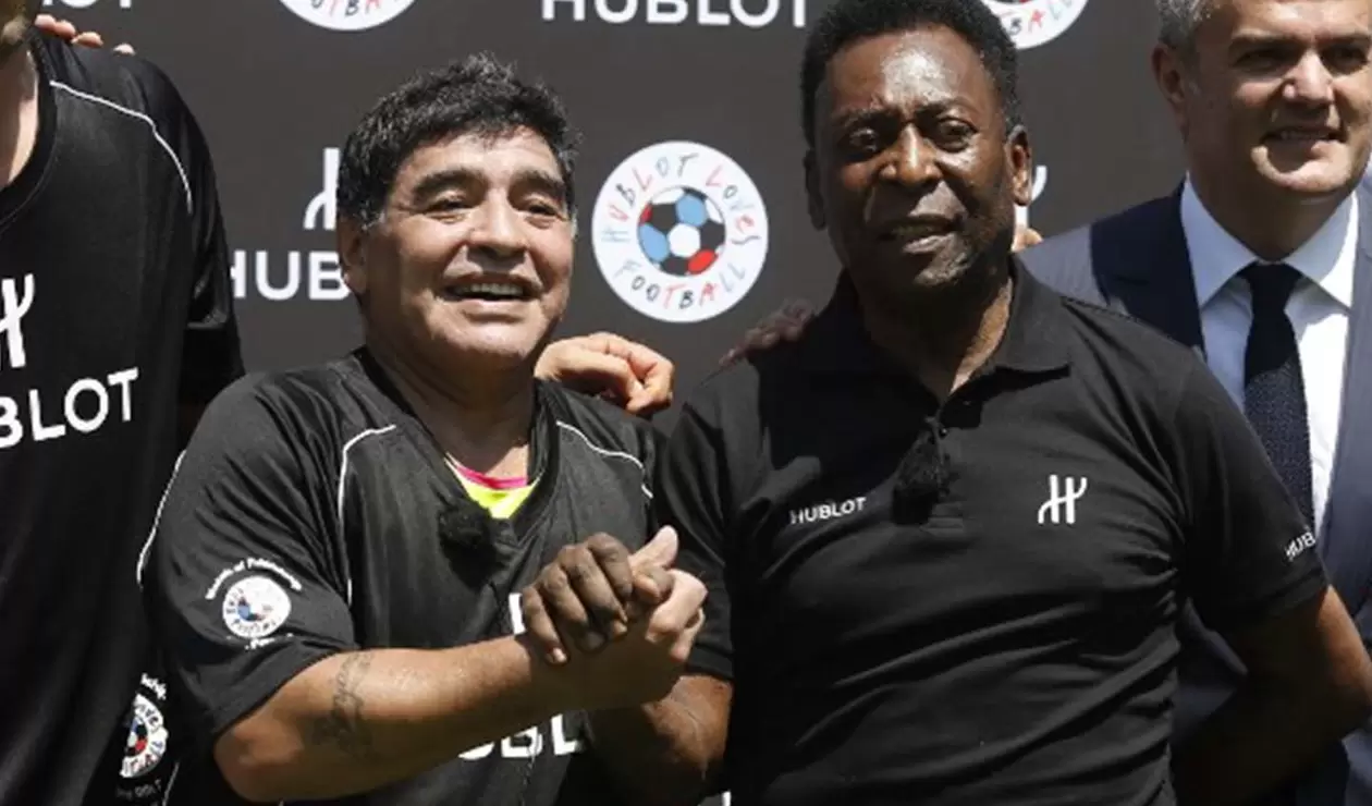 Maradona y Pelé 