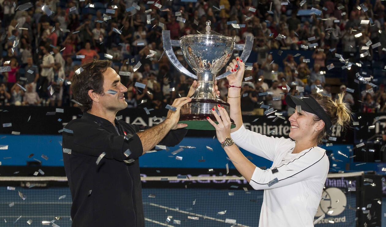 Roger Federer y Belinda Bencic