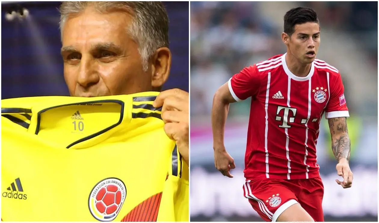 Carlos Queiroz y James Rodríguez