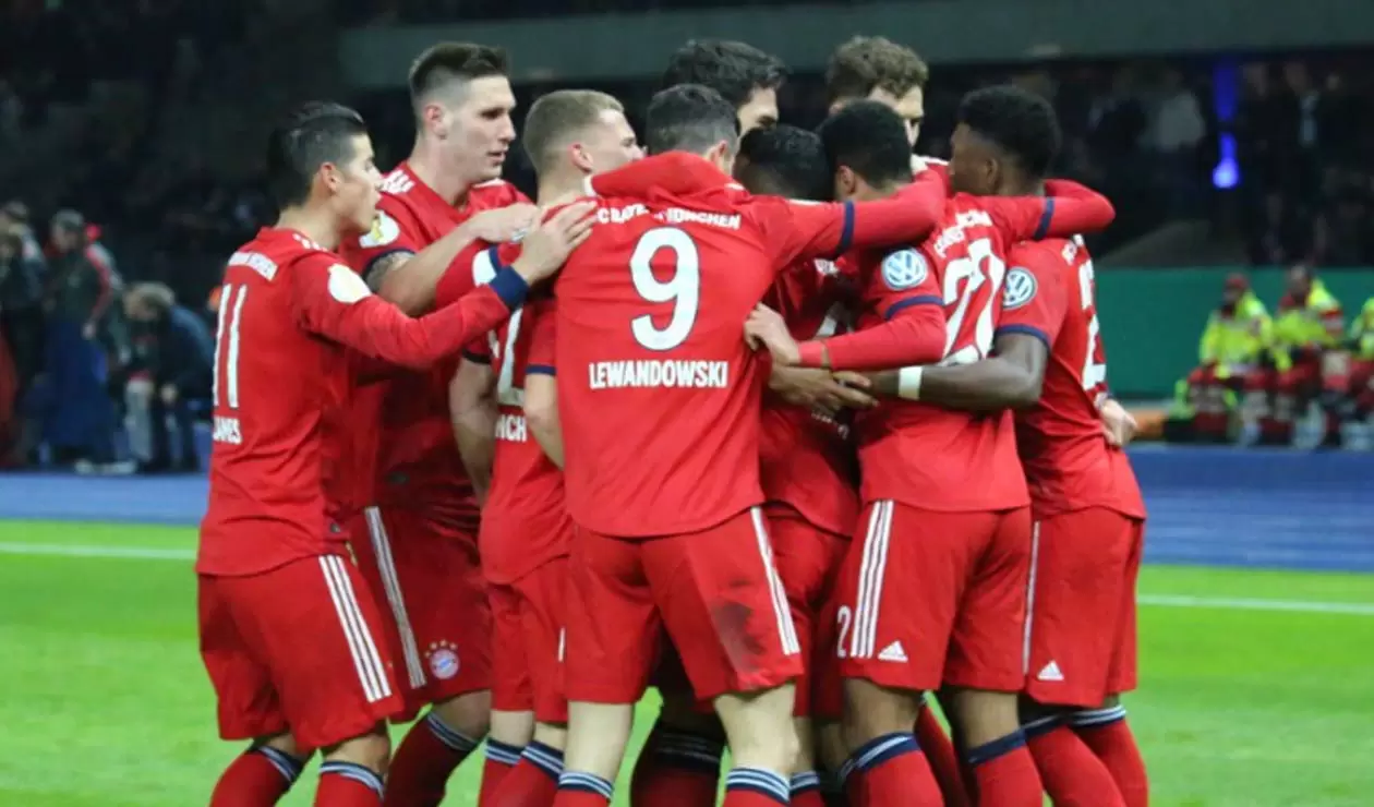 Bayern Múnich, jugadores celebrando un gol