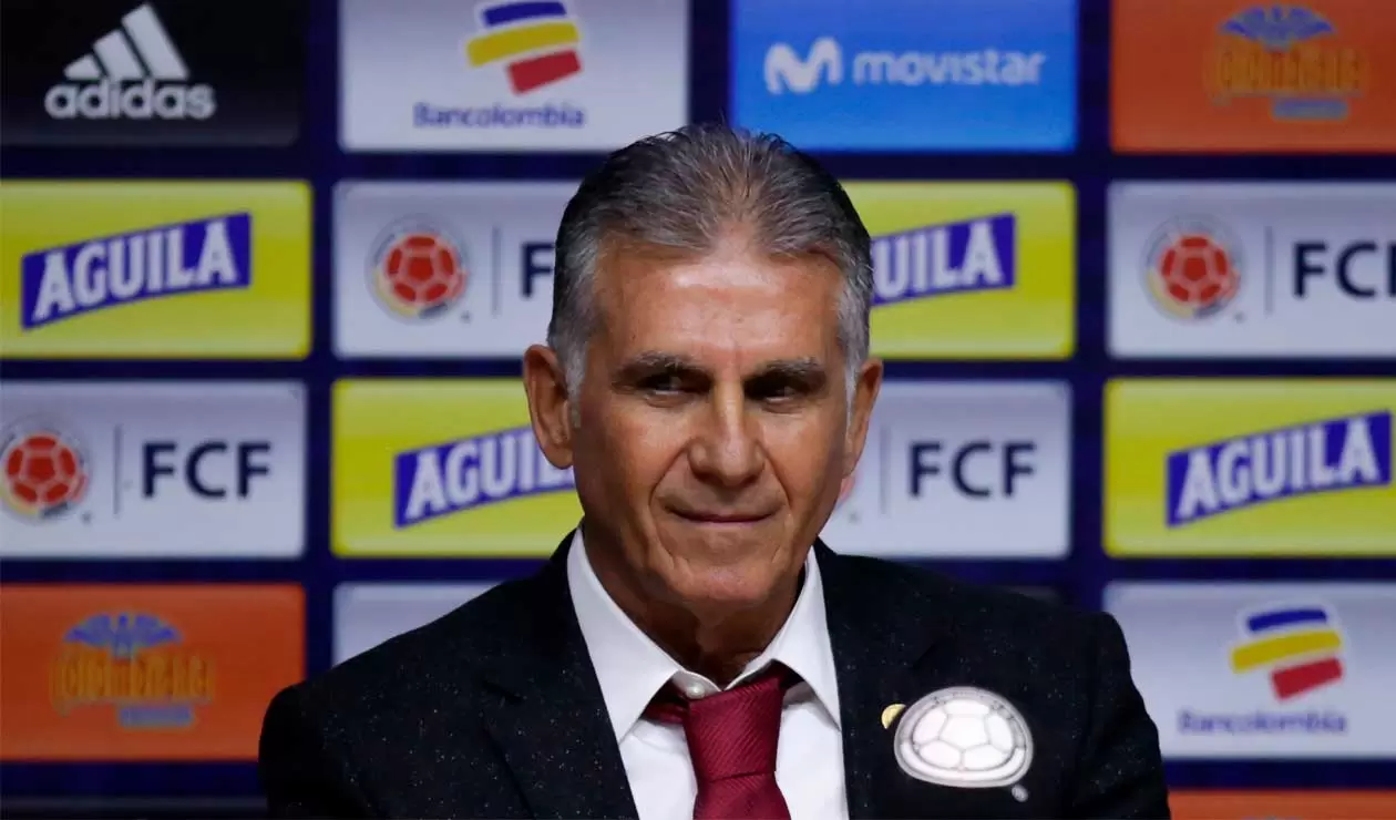 Carlos Queiroz cuando asumió como técnico de la Selección Colombia. 