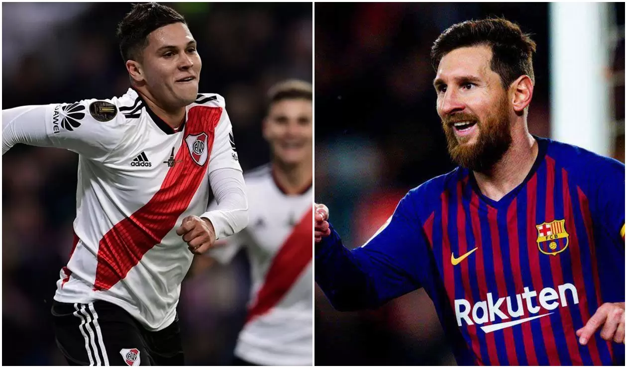 Juan Fernando Quintero y Lionel Messi