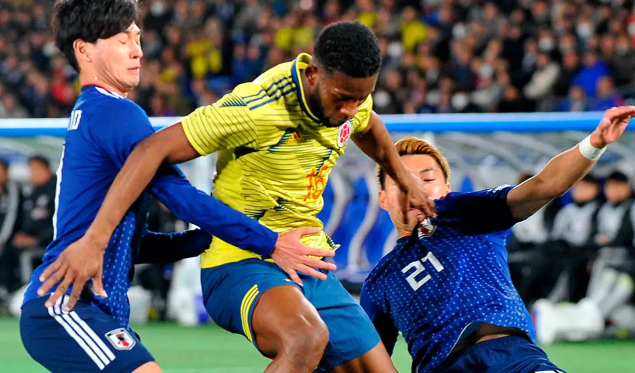 Pocas acciones de peligro tuvo Colombia en el inicio del partido ante Japón