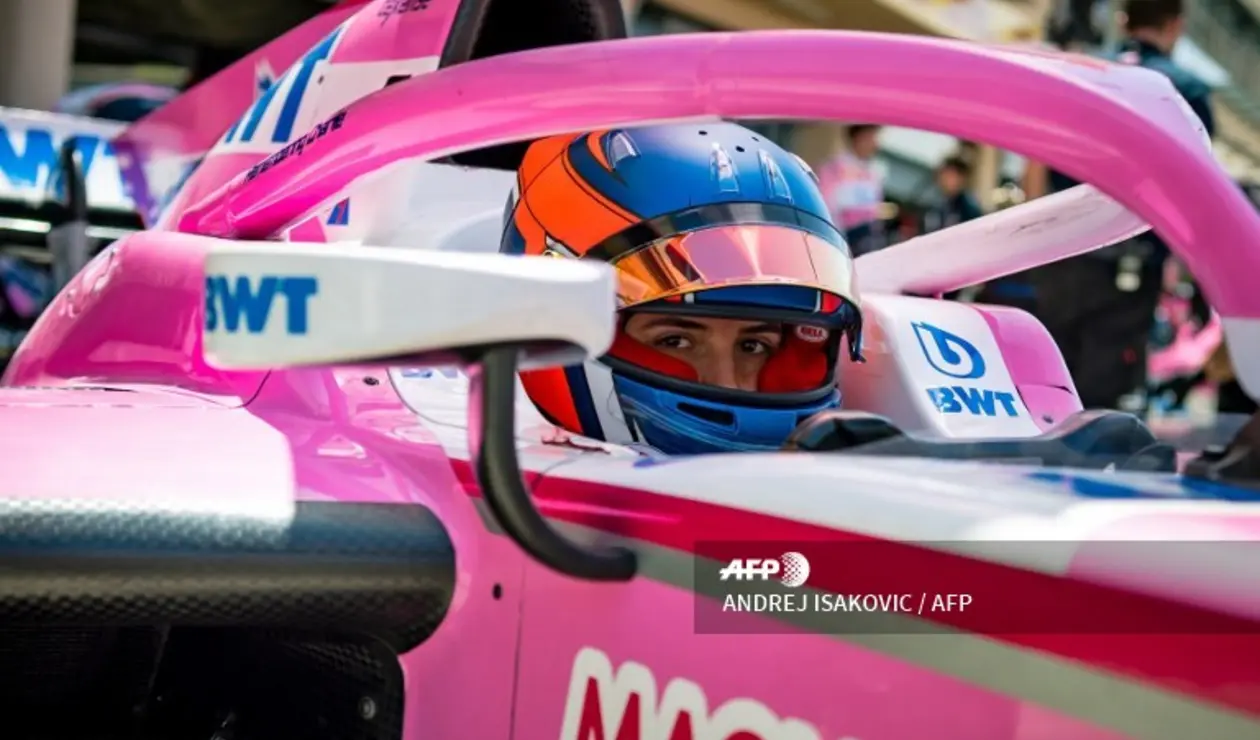 Tatiana Calderón durante la segunda carrera de la Fórmula 2 en Baréin