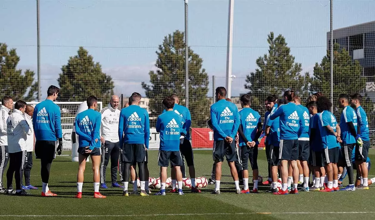Zidane y su primer entrenamiento con el Real Madrid