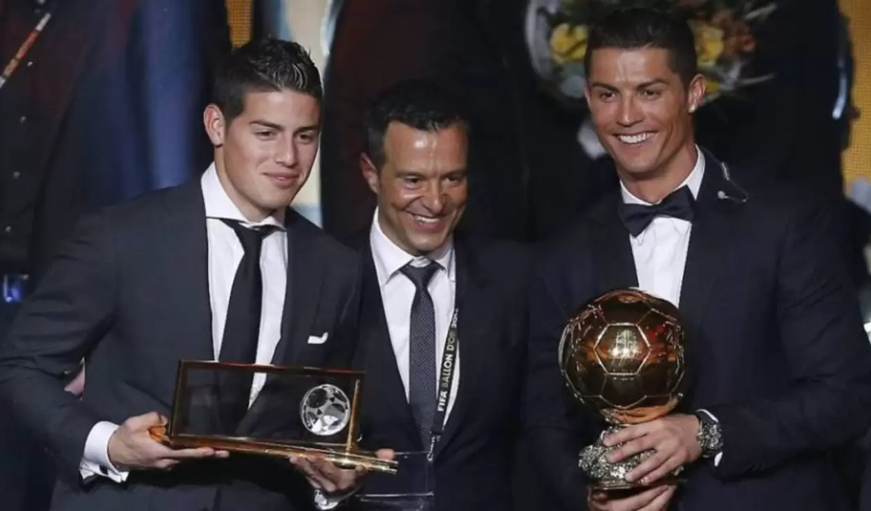 James Rodríguez, Jorge Mendes y Cristiano Ronaldo