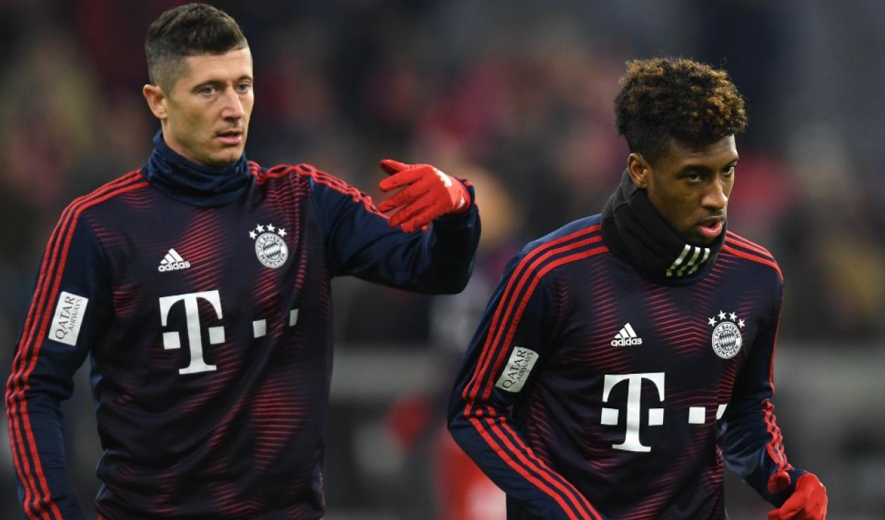 Robert Lewandowski y Kingsley Coman