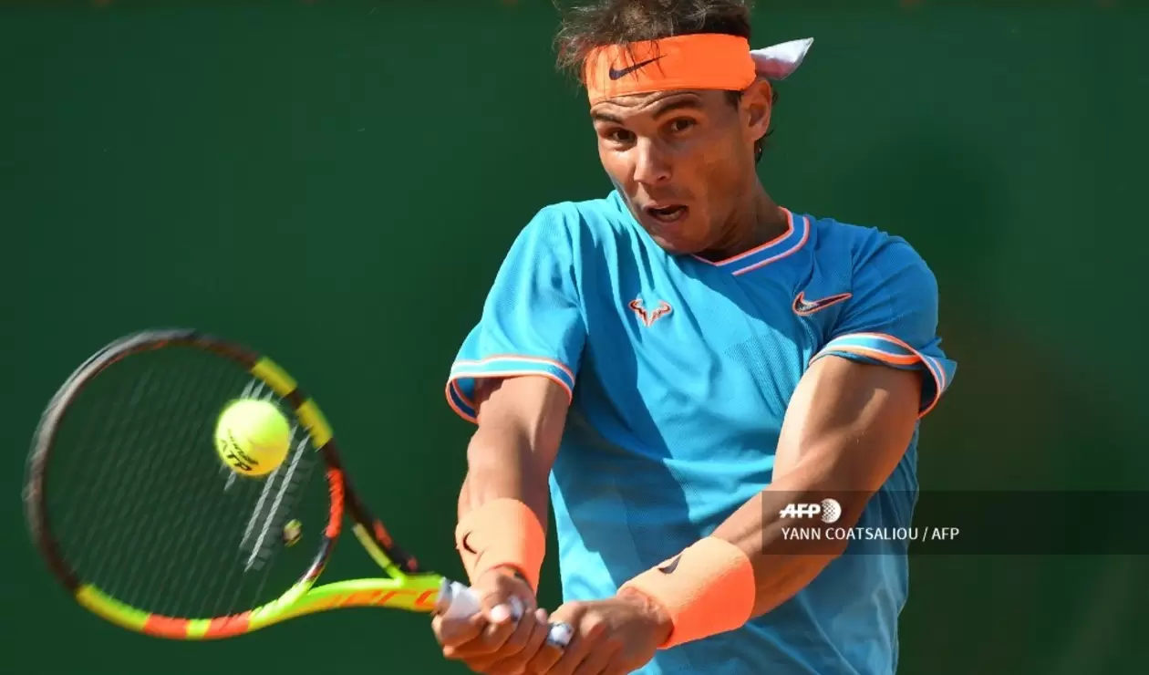 Rafael Nadal en su partido de octavos de final en Montecarlo
