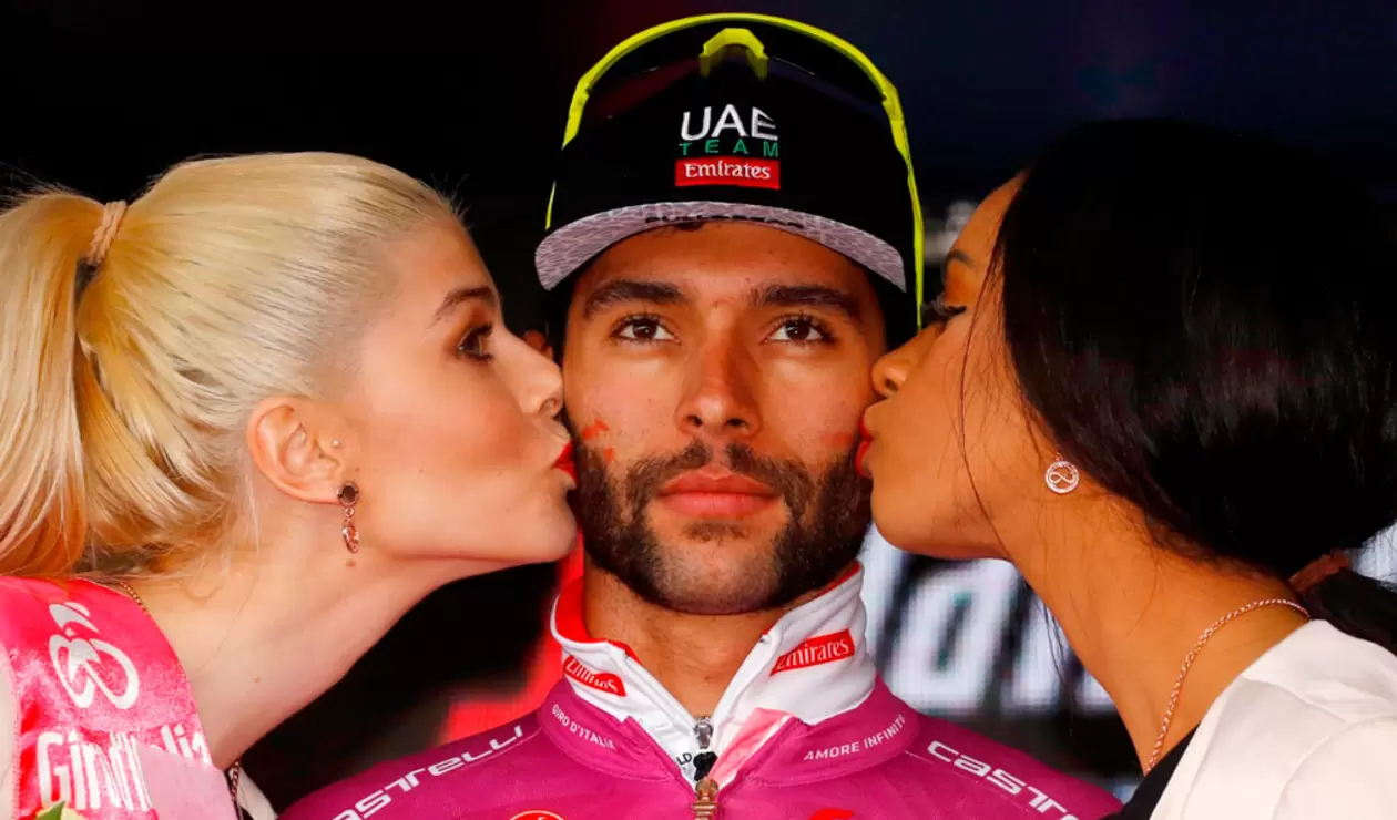 Fernando Gaviria, ciclista colombiano del UAE, en el Giro de Italia. 