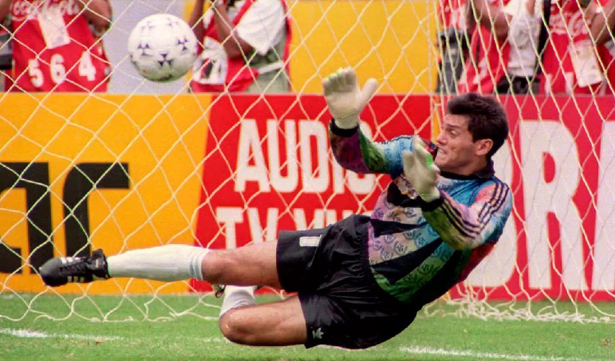 Sergio Goycochea, arquero de la selección argentina durante la Copa América de 1993 en Ecuador. 