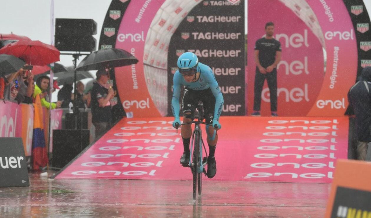 Miguel Ángel López, en la cronoescalada del Giro de Italia