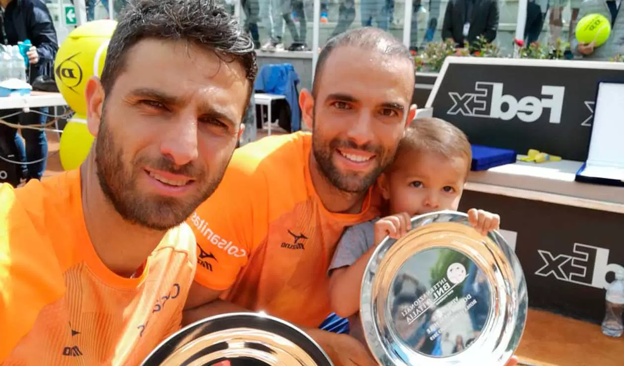 Robert Farah y Juan Sebastián Cabal luego de ganar el Masters 1000 de Roma