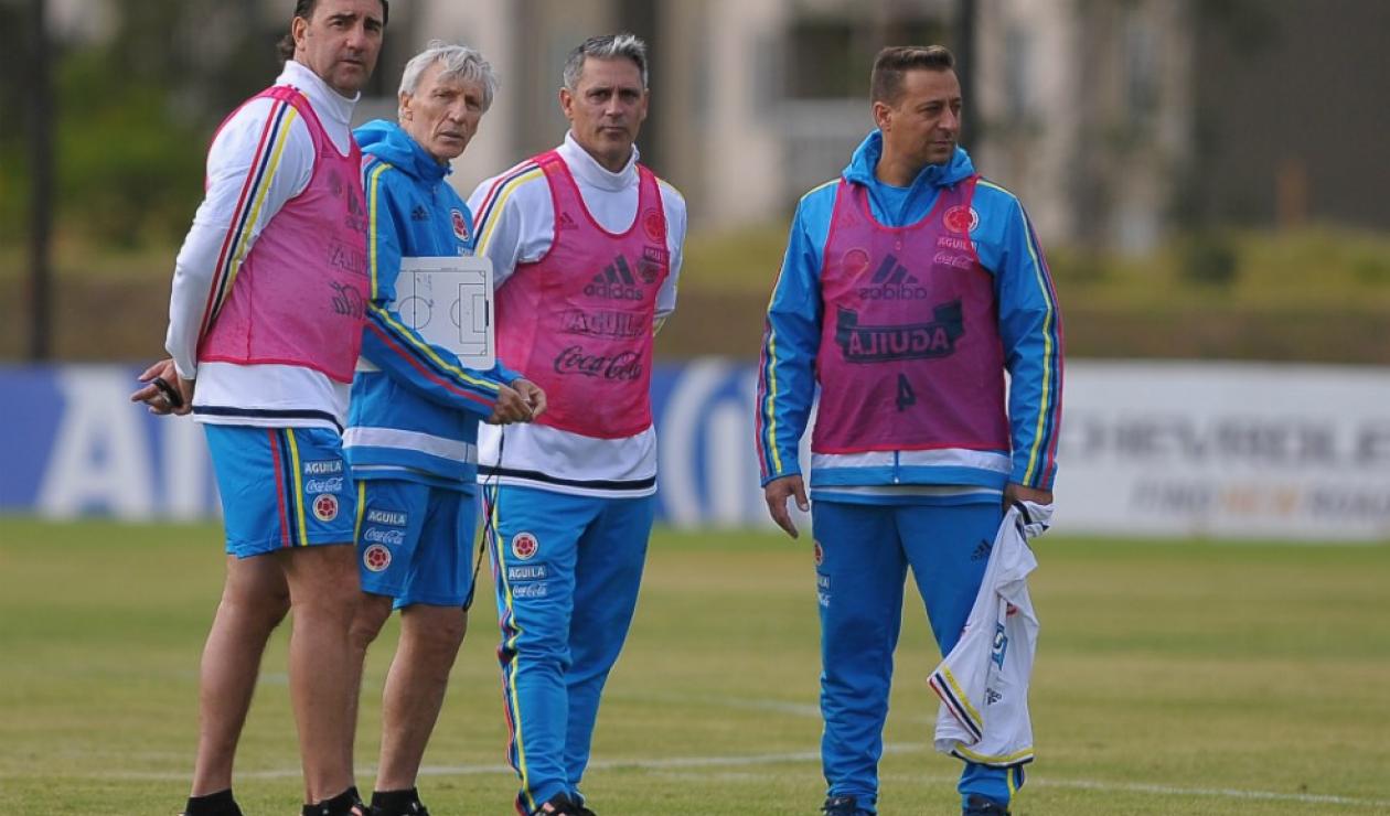 José Pékerman y sus asistentes en la Selección Colombia