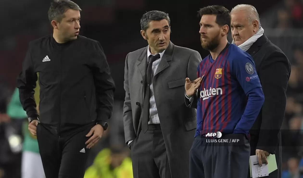 Lionel Messi y Ernesto Valverde