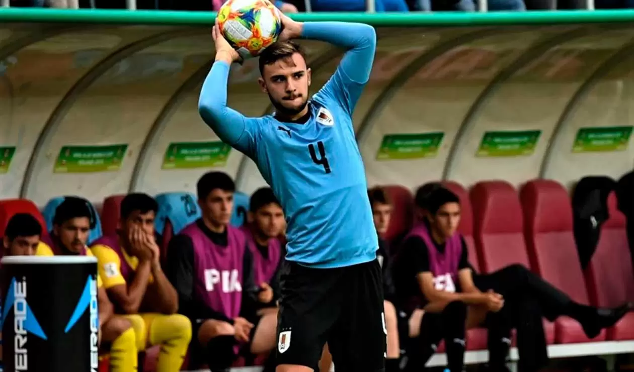 Un jugador de Uruguay durante el Mundial sub 20 de Polonia