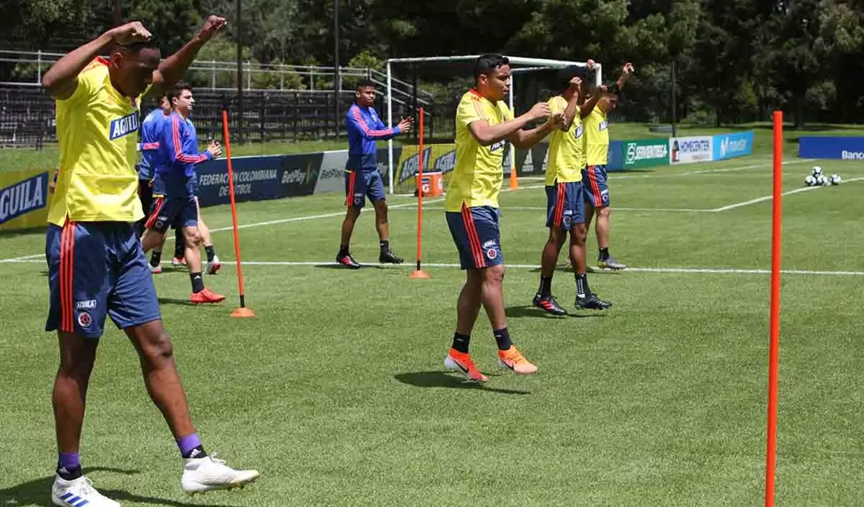 Selección Colombia entrenando en Bogotá