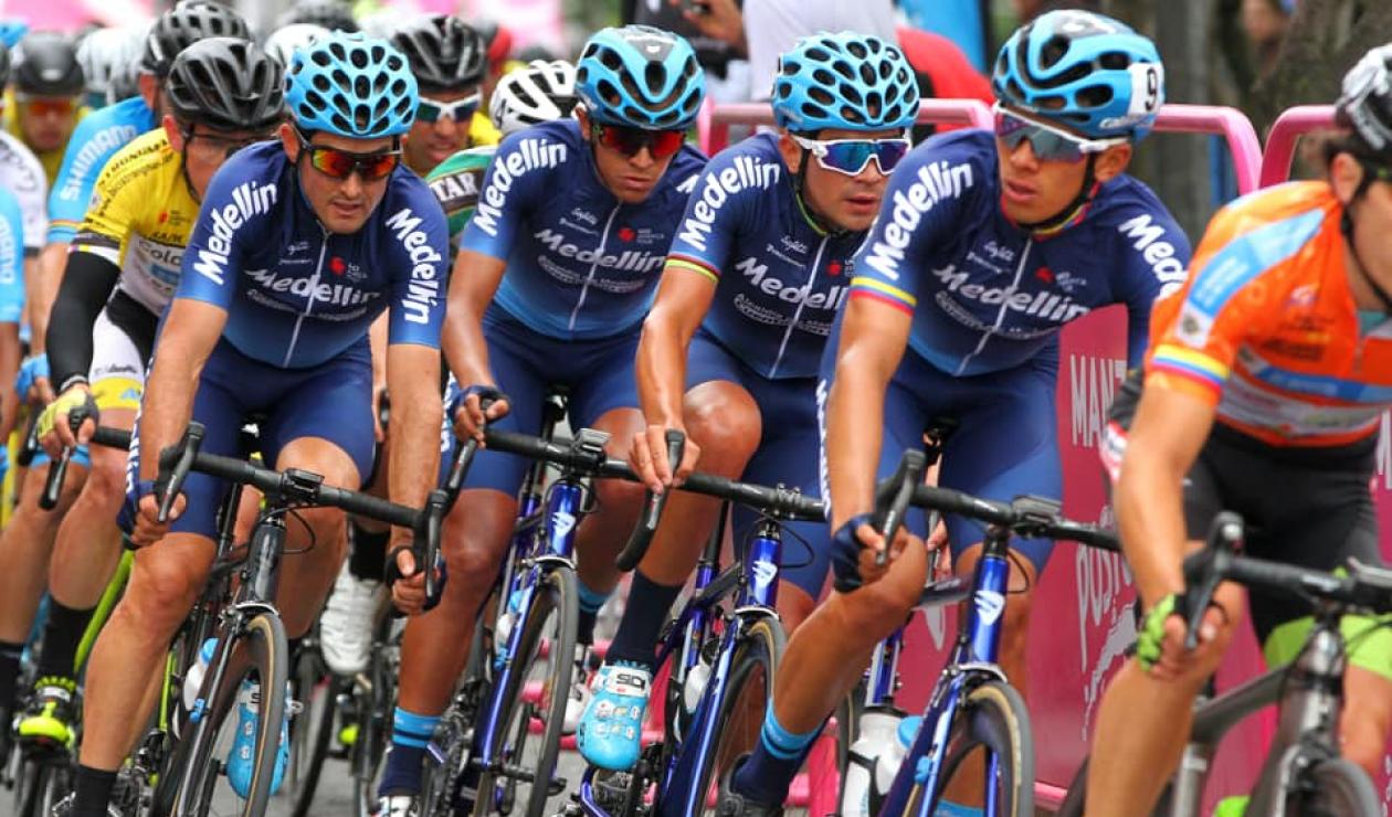 El Team Medellín volvió a ser protagonista en la general de la Vuelta a Colombia.