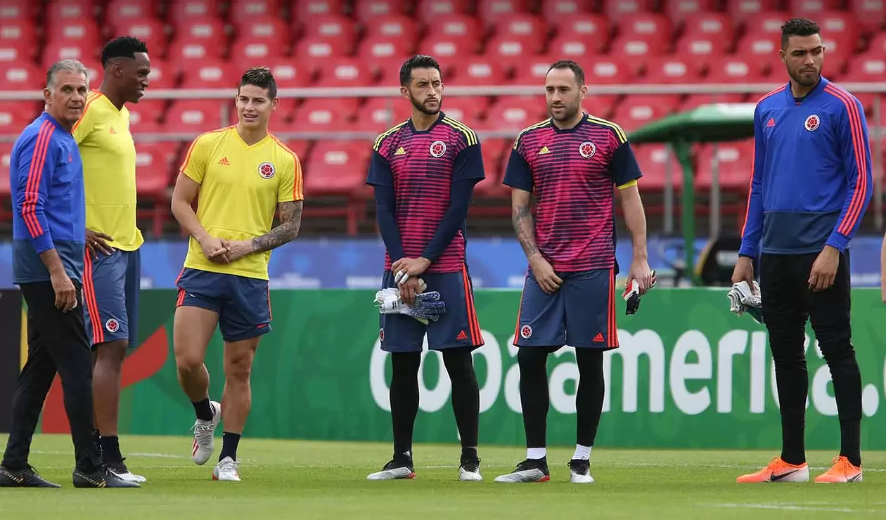 Selección Colombia entrenamiento ante Catar