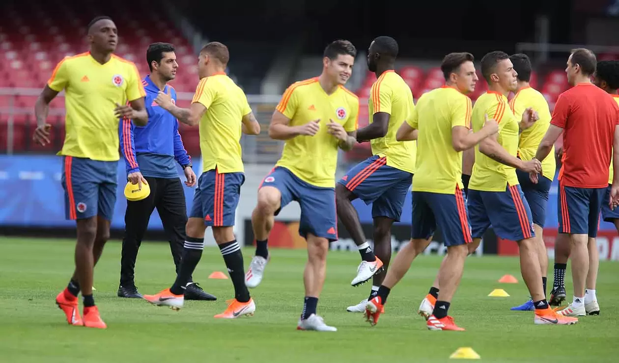 Selección Colombia entrenamiento ante Catar