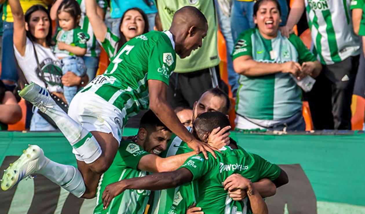 Atlético Nacional 2019 - jugadores celebrando un gol