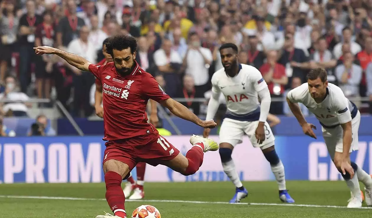 Salah marcó el primero en la final de Champions