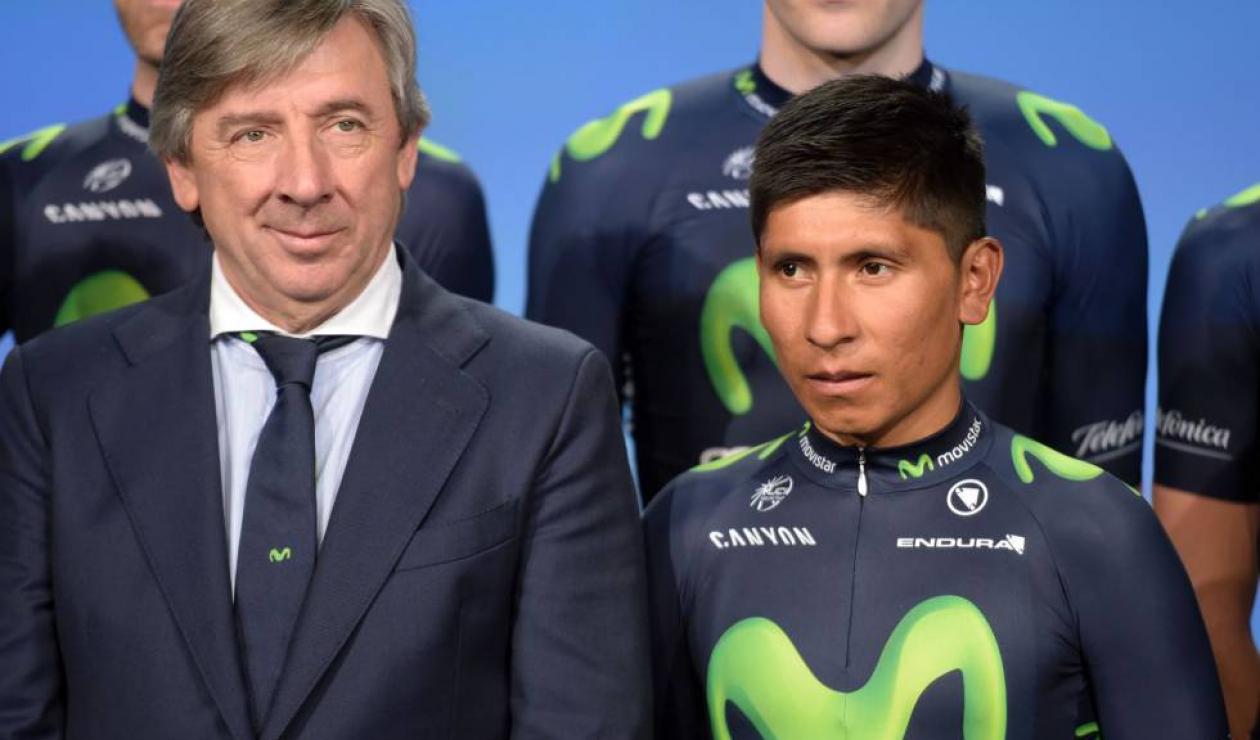 Eusebio Unzue y Nairo Quintana - Movistar Team