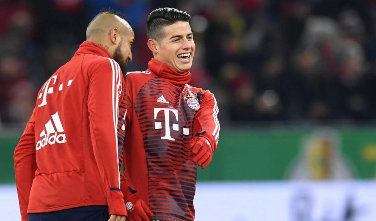 Arturo Vidal y James Rodríguez