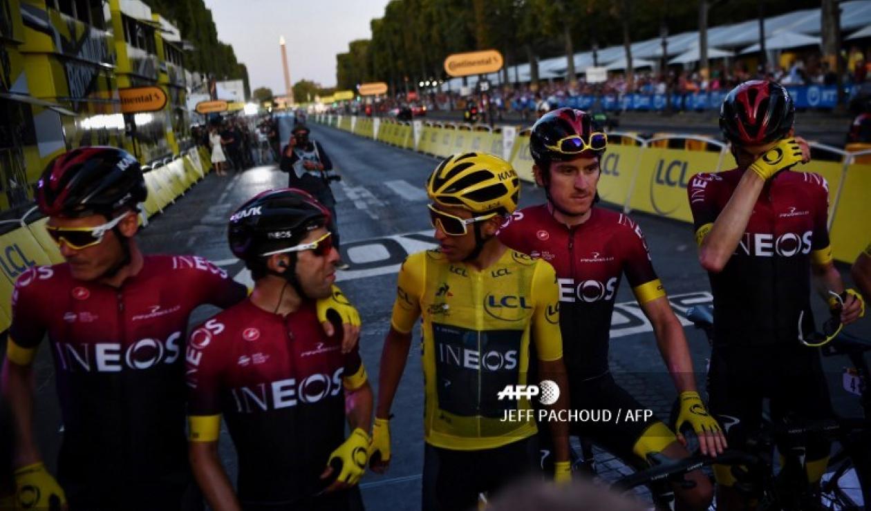 Tour de Francia - podio Egan Bernal campeón