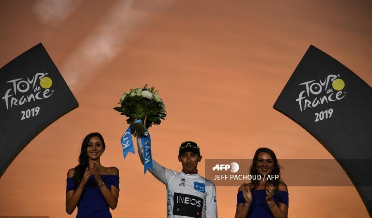 Tour de Francia - podio Egan Bernal campeón
