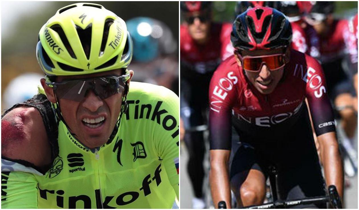 Alberto Contador y Egan Bernal