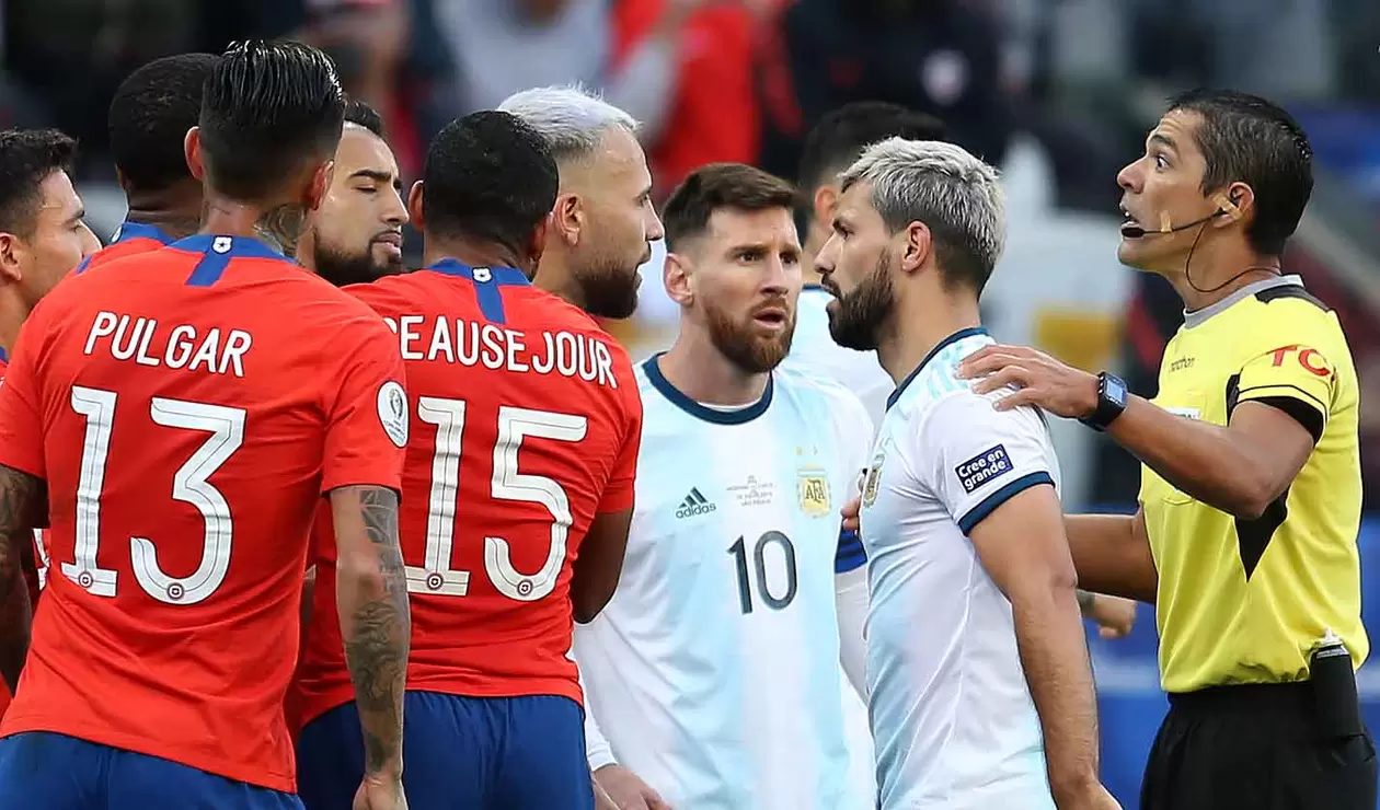 Expulsión Messi - Argentina vs Chile