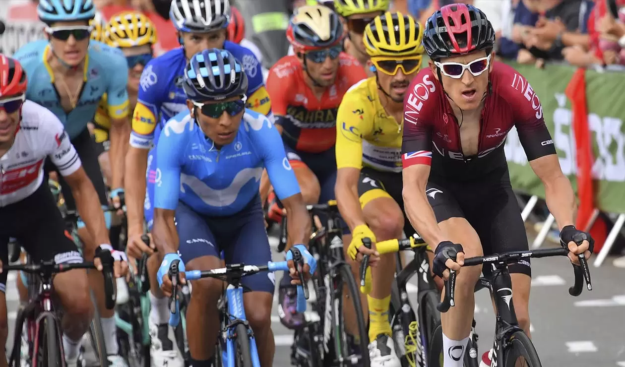 Nairo Quintana disputando el Tour de Francia