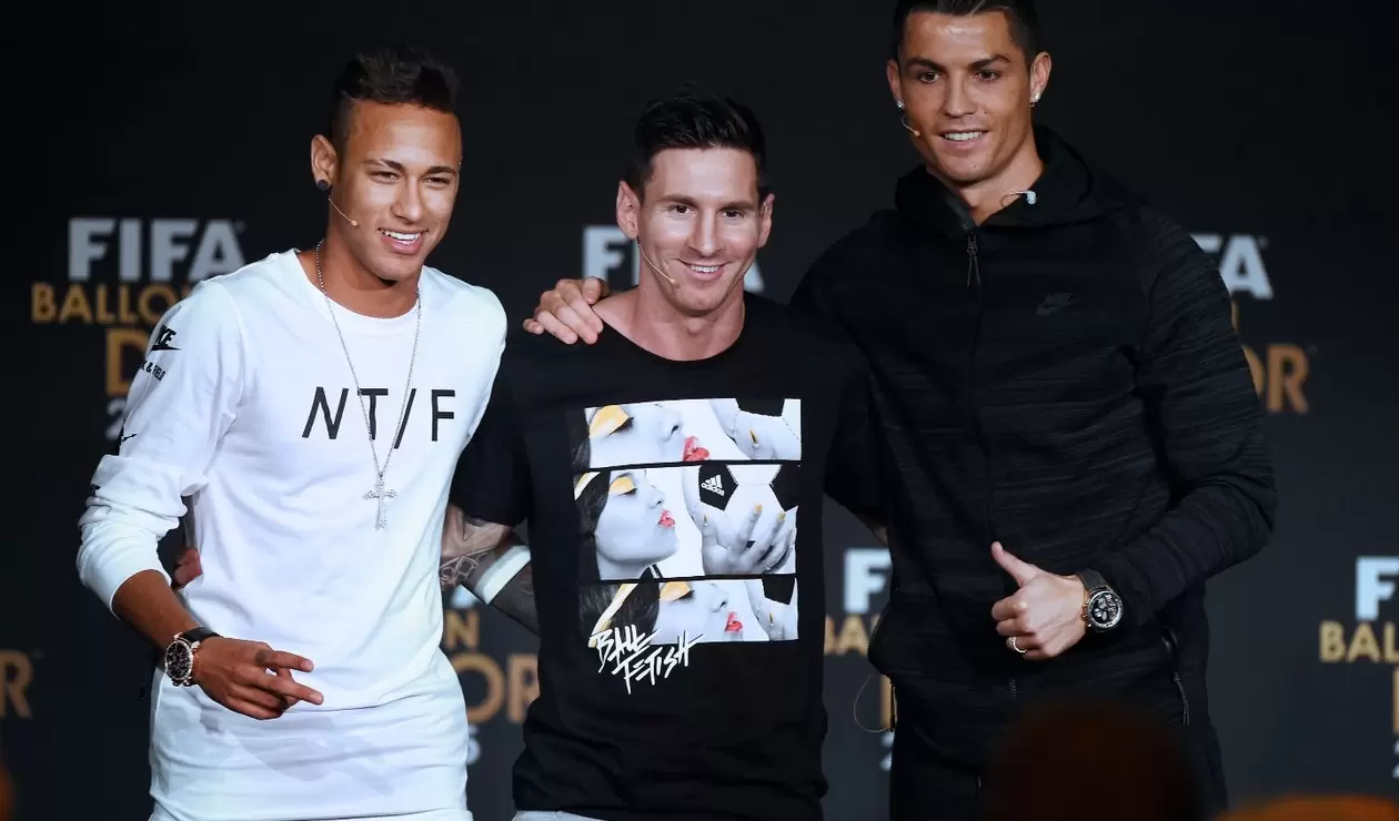 Neymar, Messi y Cristiano Ronaldo