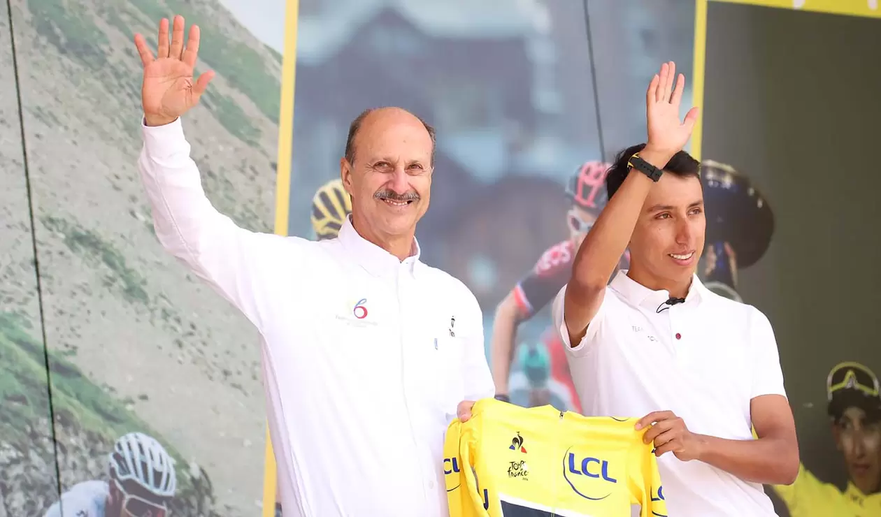 Recibimiento de Egan Bernal tras ganar el Tour de Francia.  