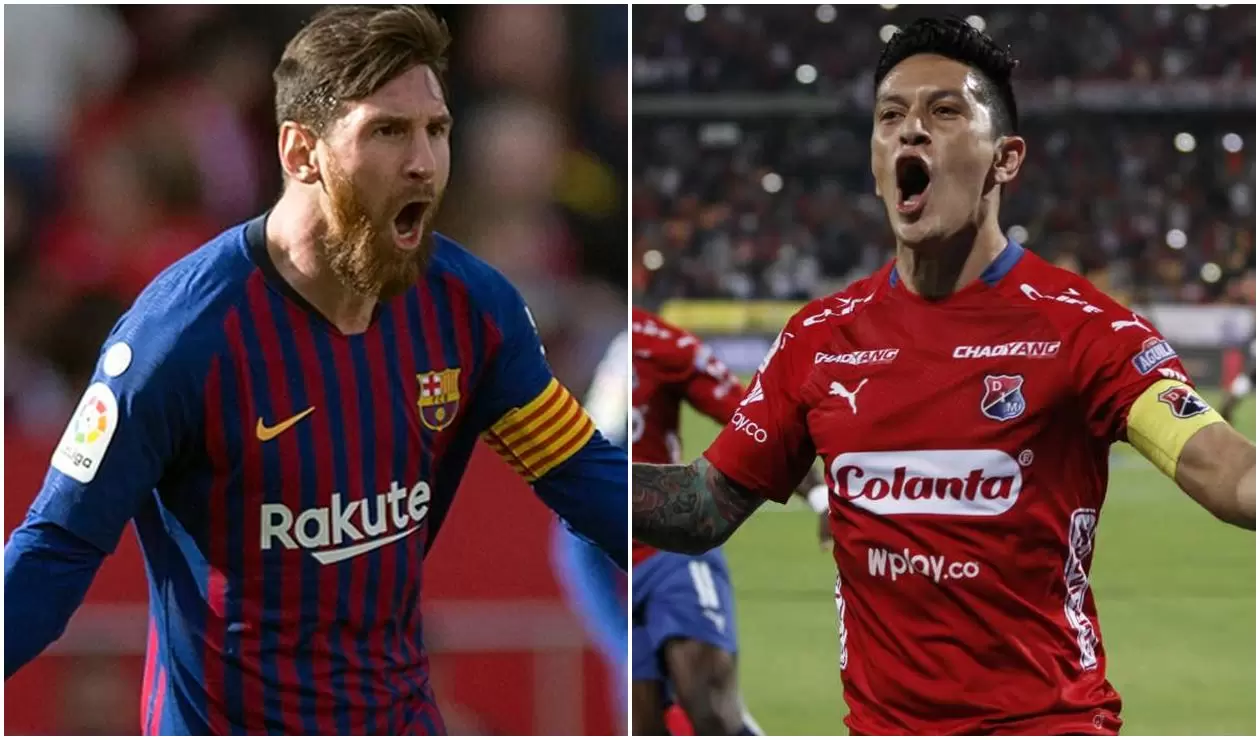 Lionel Messi y Germán Cano